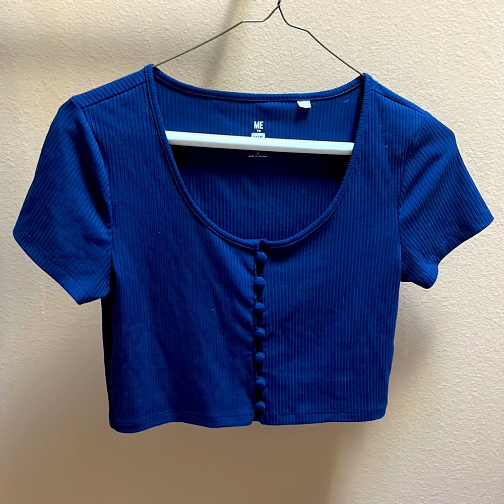 Blue Crop Top